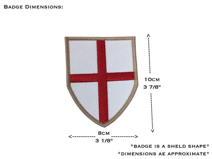 St George's Cross, Badge, Patch, English flag, England's Flag, Medieval icon, National flag emblem, Barcelona and Catalonia, Shield