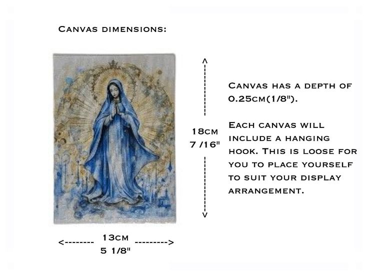 Our Lady of Grace, Home Altar, Canvas Image, Devotional Décor, Venerated Mary, Spiritual Artwork, Rosary Image, Catholic, Virgin Mary