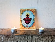 Home Altar Canvas, Sacred Heart, Home Altar Image, Devotional Print, Faith Inspiration, Catholic Devotion, Treasured Gift, Jesus Artwork