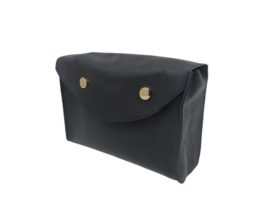 Ready to ship, Medium size black leather missal/book pouch, leather book bag, leather cover pouch