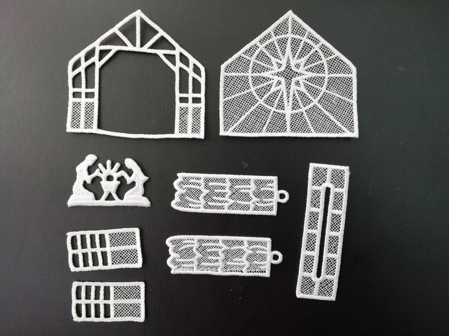 Nativity Scene kit, christmas lace, freestanding lace ornament, embroidery design, religious, artembroidery, bethlehem, christmas ornament