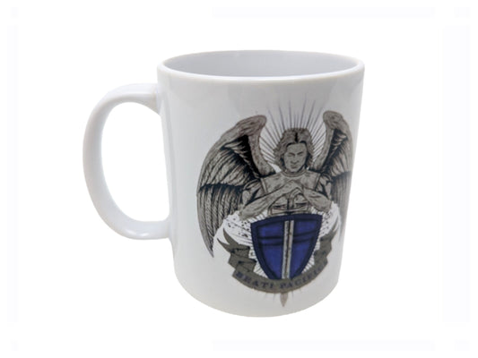 St Michael badge mug, Catholic Mug, Catholic gift, Stocking stuffer, Baptism, Holy Communion, Confirmation, Present
