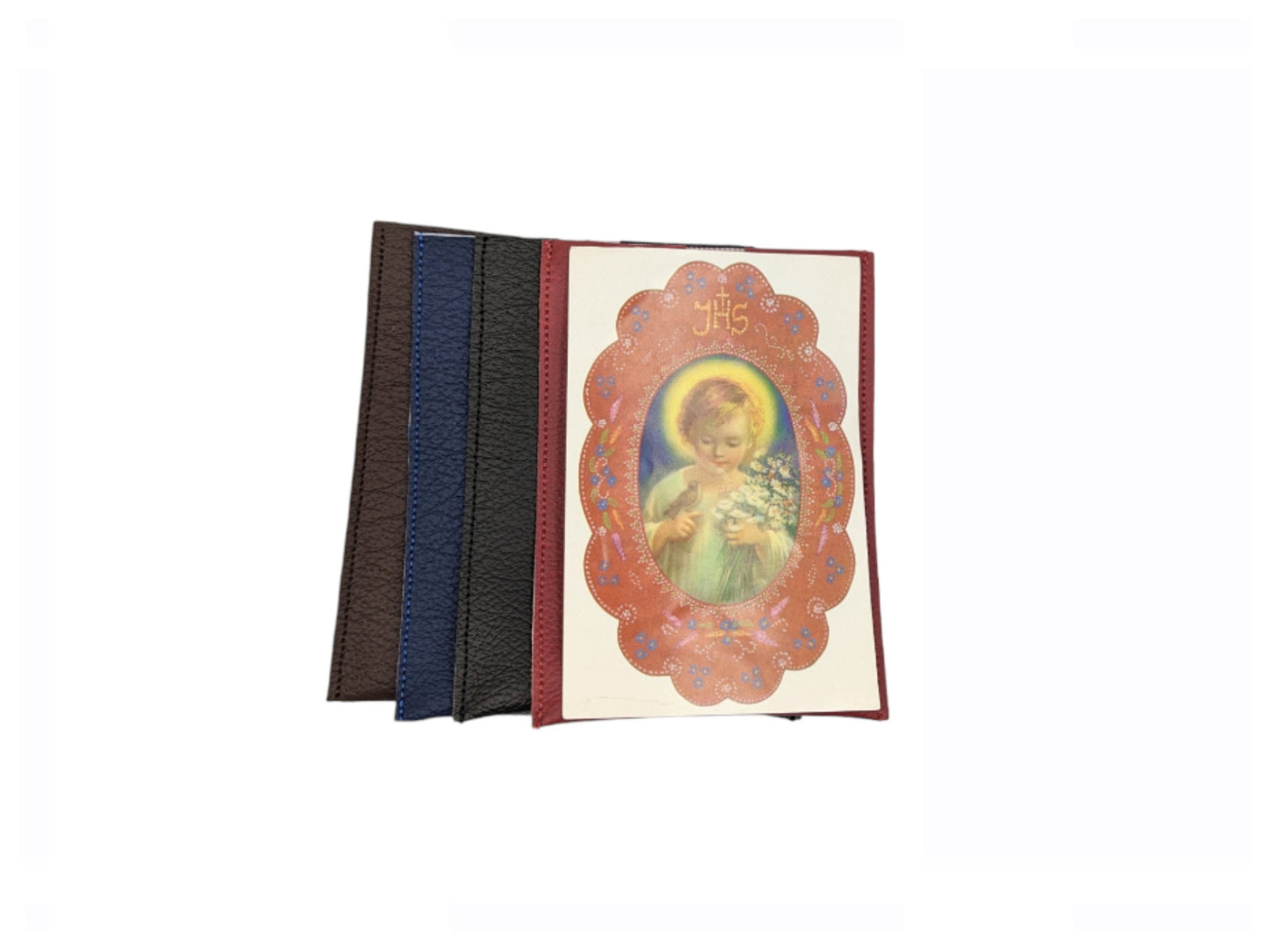 Individual Holy Card Pocket, leatherette, leatherette book case, custom card holder, journal wrap pocket, bible, spiritual reading