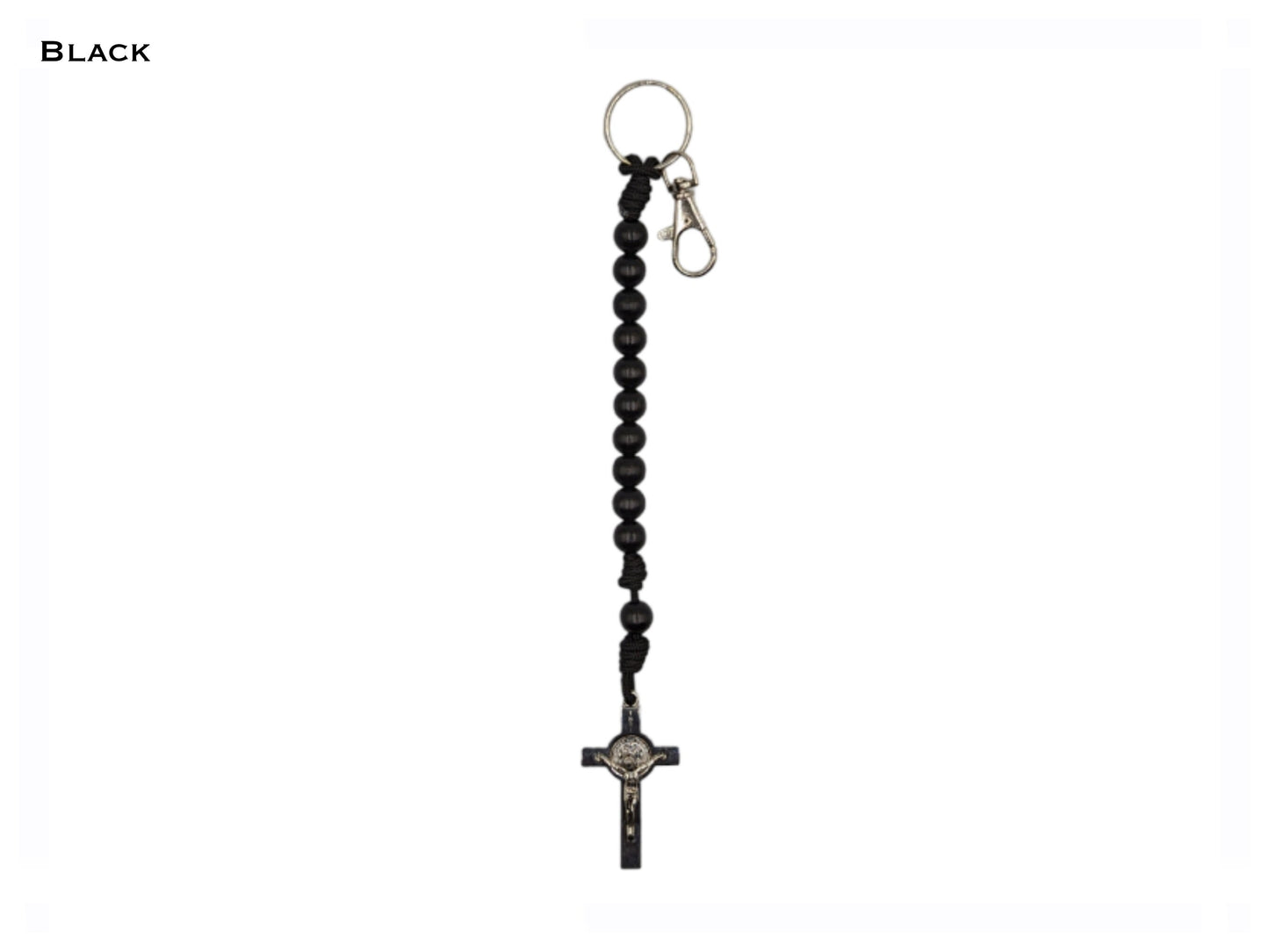 Paracord Rosary keyring, One decade metal & knot Rosary, Strong, Catholic Rosary, Pilgrimages, Knotted Rosary, Unbreakable, Waterproof