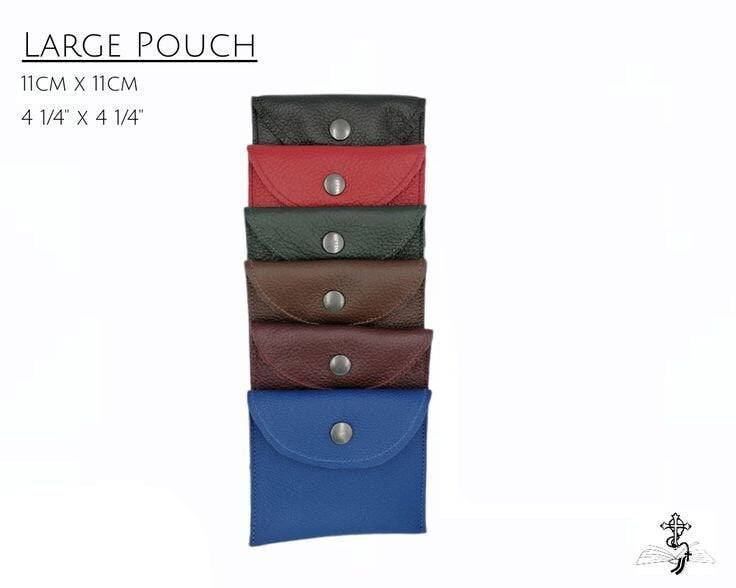 Leather rosary pouch, Society of Saint Pius X symbol, SXPX rosary case, embroidered case, pouch, leather pouch, leather rosary case, rosary bag