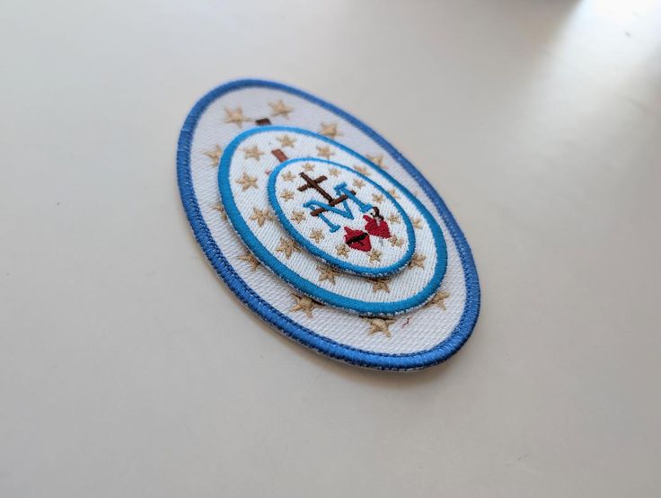 Miraculous Medal badge, catholic patch, embroidered patch, catholic gift, religious gift, Our Lady, Scared Heart, Immaculate, pilgrim