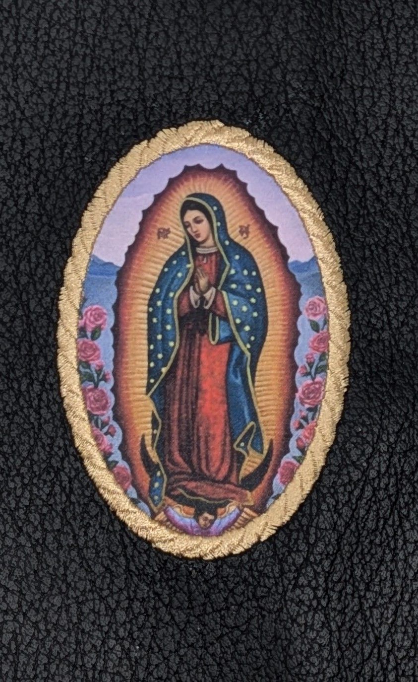 Medallion Leatherette Missal Cover | Personalized Catholic Book Cover | Zipped Embroidered Missal Cover | Sacred Heart & Marian Designs