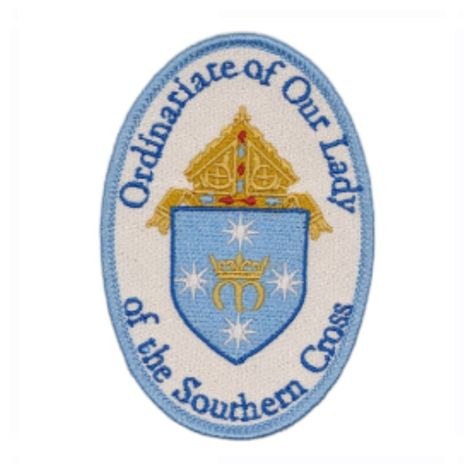 Ordinariate of Australasia badge, religious patch, iron on badge, sew on patch, embroidered badge, embroidered patch, pilgrimage