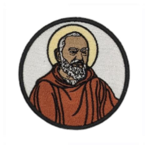 Padre Pio, St Padre Pio, St Pio, Badge for rucksack, Pilgrim Patch, Iron on, Sew on, Capuchin friar, Francesco Forgione, Father Pius, Mystic