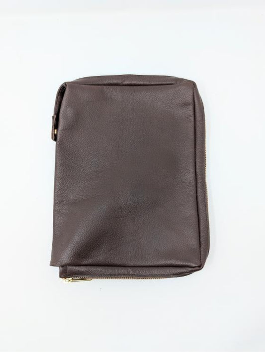 Ready to Ship - Brown Leather Missal Cover, Handmade Genuine Leather Catholic Book Cover, Roman Missal Protector, Prayer Book Cover