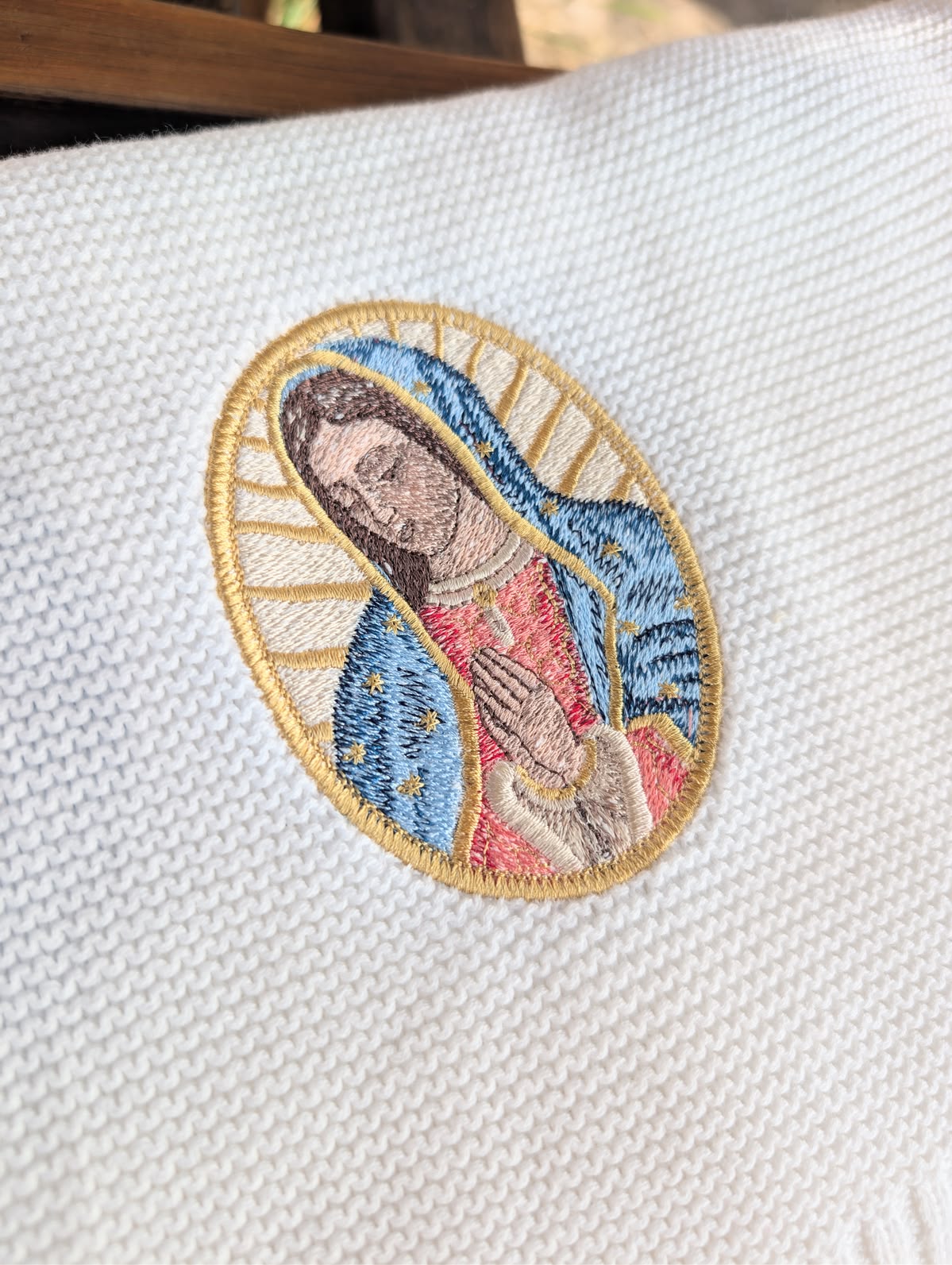 Catholic Baby Blanket | St Benedict or Miraculous Medal Gift | Our Lady of Guadalupe