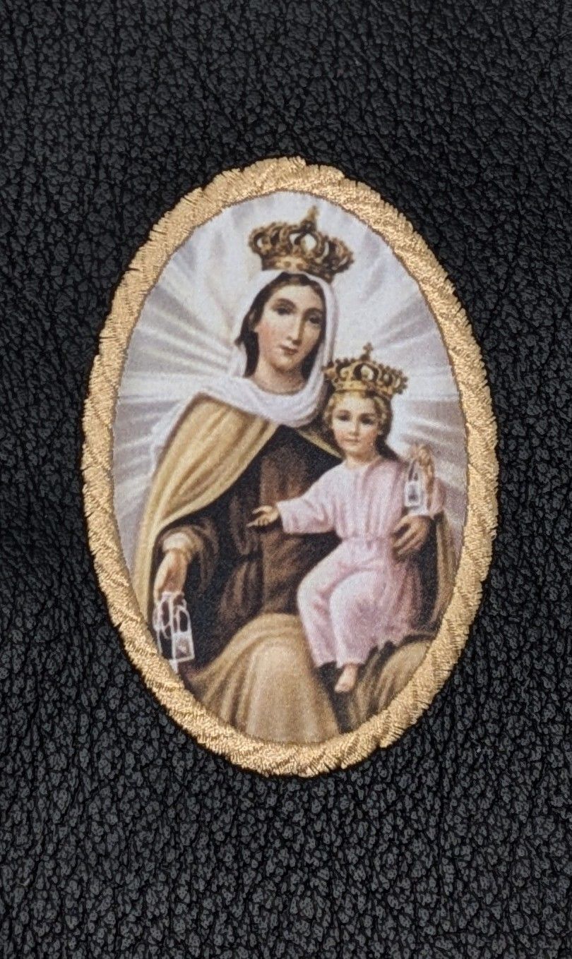 Medallion Leatherette Missal Cover | Personalized Catholic Book Cover | Zipped Embroidered Missal Cover | Sacred Heart & Marian Designs