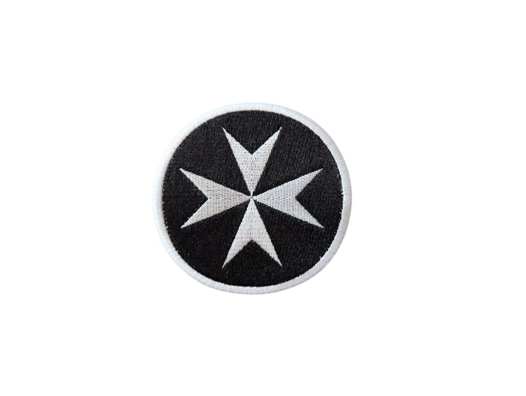 Order of St John Embroidered Badge | Knights Hospitaller Cross Patch | Iron-On, Sew-On or Hook & Loop