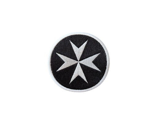 Order of St John Embroidered Badge | Knights Hospitaller Cross Patch | Iron-On, Sew-On or Hook & Loop