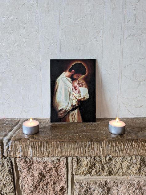 Saint Joseph, Home Altar Canvas Home Altar Image, Devotional Print, Faith Inspiration, Catholic Devotion, Treasured Gift, Artwork