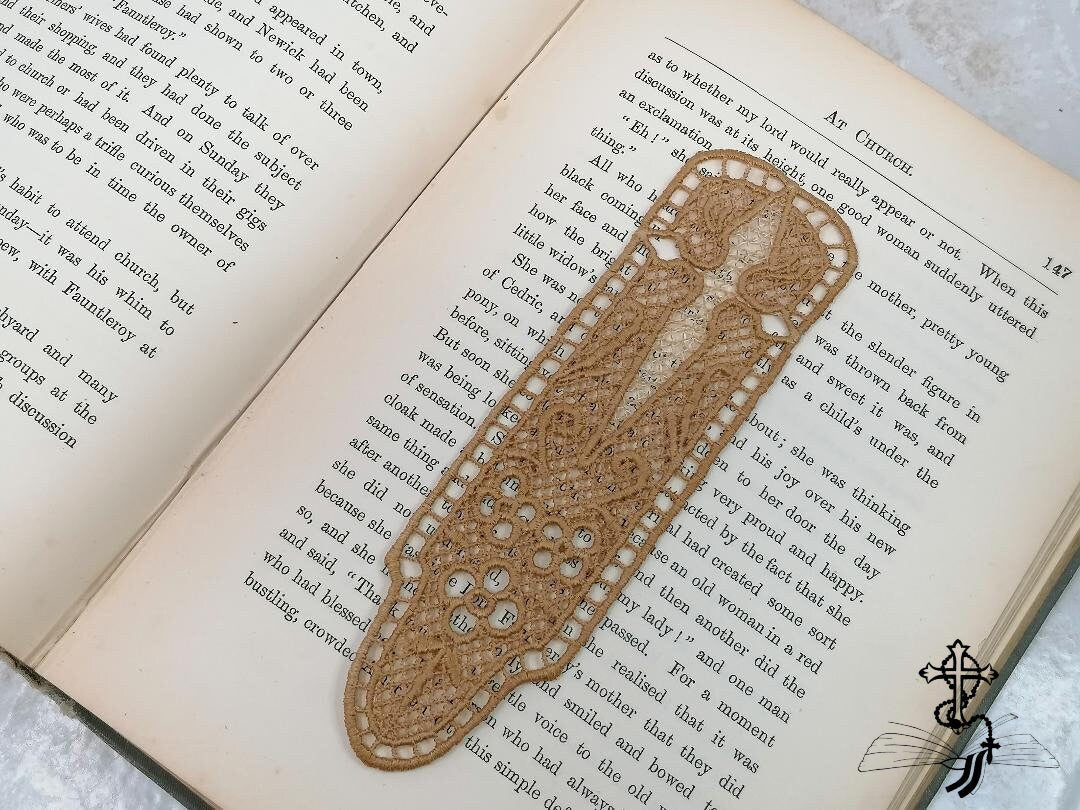 Lace bookmark, bookmark, freestanding lace, lace bookmarks, book accessories, lace anniversary, embroidered bookmark, 13th anniversary