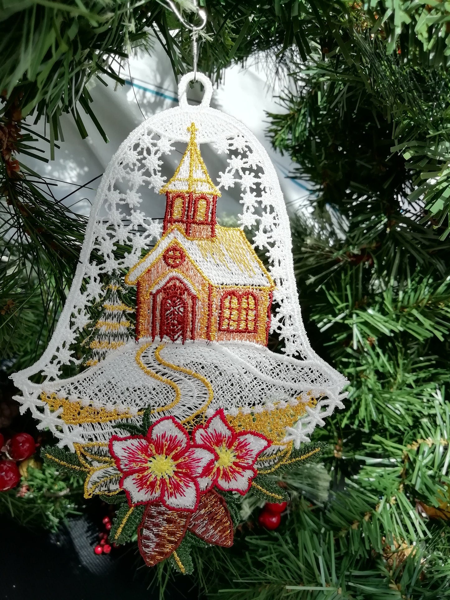 Christmas Bell, Church Bell, Free standing lace, Church decoration, Christmas decoration, Home decoration, Care Home decoration, Nursery