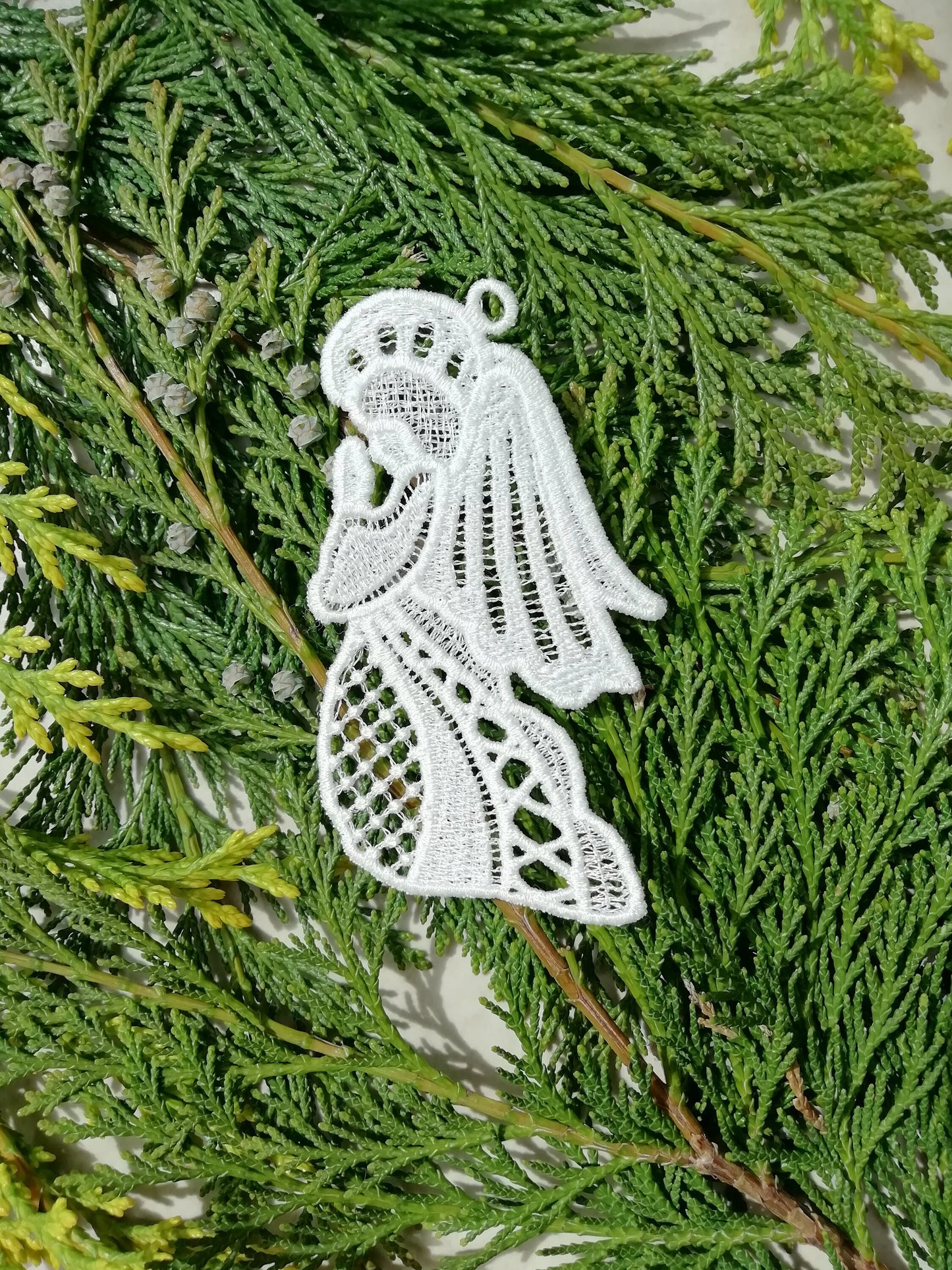 White lace Angels, angel lace ornament, christmas ornament, angel, christmas lace, christmas angel, angel ornament, free standing lace, lace