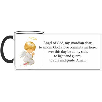 Morning prayer mug, Guardian angel, Morning prayer, Catholic gift, Stocking stuffer, Christmas present, Communion, Confirmation, Baptism