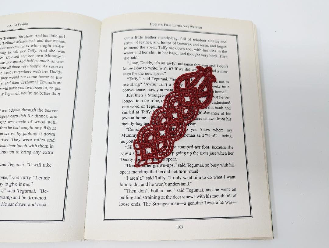 Lace bookmark, bookmark, freestanding lace, lace bookmarks, book accessories, lace anniversary, embroidered bookmark, 13th anniversary
