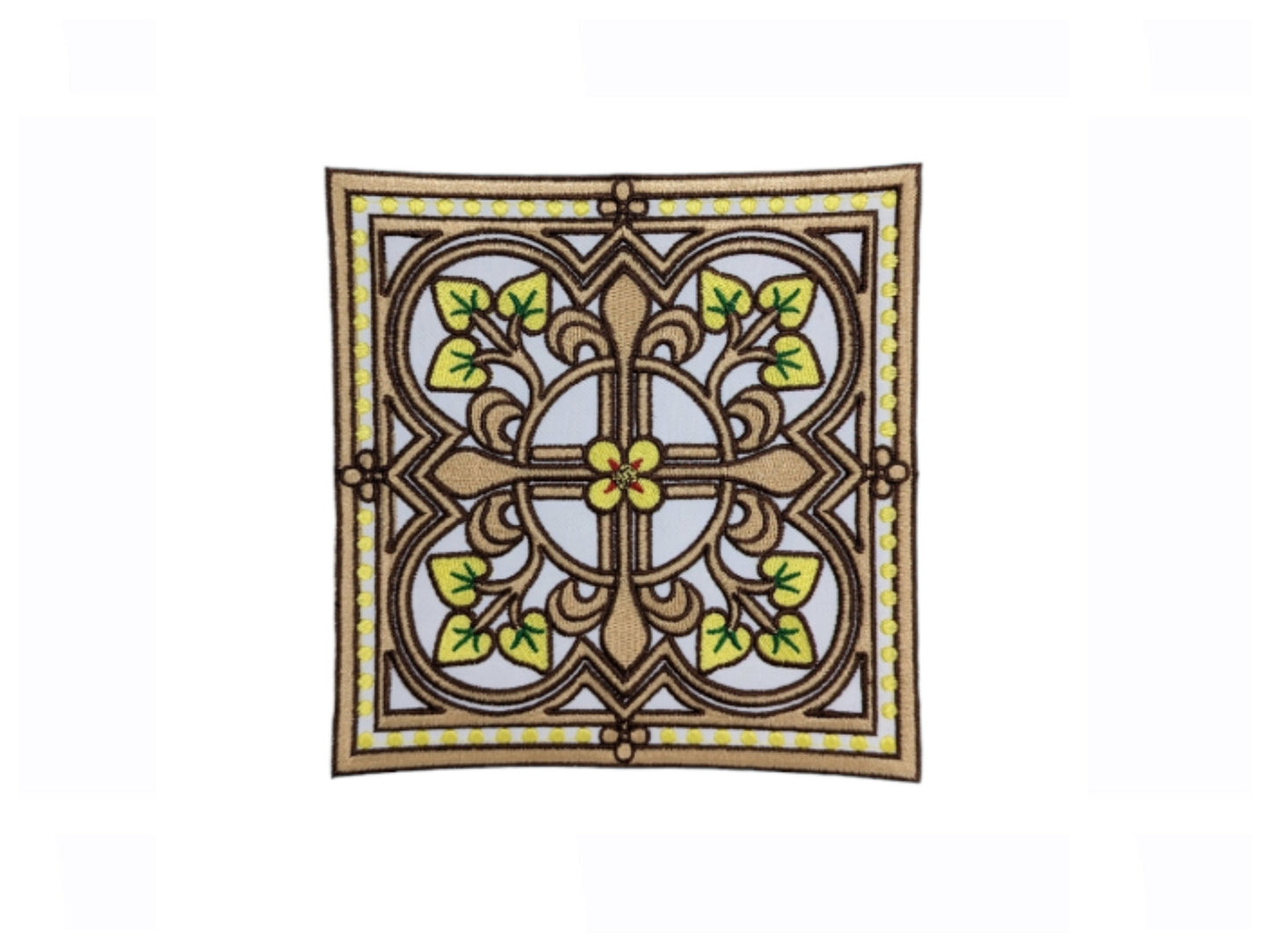 Pugin Inspired Orphrey, Our Lady, Iron on Patch, Vestment making, Embroidered Orphrey, Ecclesiastical vestment making, Augustus Pugin