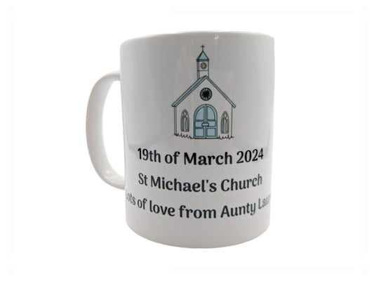 Personalized Holy Communion Mug, Catholic Mug, Religious gift, Stocking stuffer, First Communion, Holy Eucharist, Gift for him, Sacrament