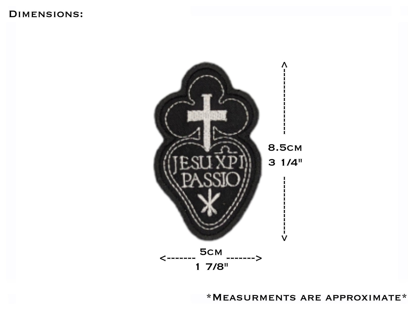 The Passionists badge, religious patch, iron on badge, sew on patch, Sacred heart, Paul of the Cross, Passion of Jesus, Blessed Virgin Mary